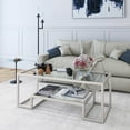 thumbnail image 2 of Evelyn&Zoe 54" Brass Finish Coffee Table, 2 of 5