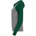 thumbnail image 4 of Holloway XS Ladies Echo Hoodie Graphite Heather/Forest 222739, 4 of 4