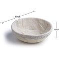 thumbnail image 4 of Panier de Fermentation pour Pain Rond – Panier de Fermentation Professionnel pour Cuire du Pain Rond, Grattoir à Pâte, Chiffon de Doublure en Lin, Boulangers à Domicile, Maison et Professionnel (9 Pouces), 4 of 5