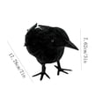 thumbnail image 3 of 6 Pack Halloween Realistic Black Crow Decorations Lifelike Feathered Ravens with Clips Party Props for Fence Tree Pumpkin Indoor Outdoor Decor, 3 of 7
