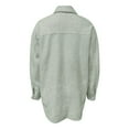 thumbnail image 6 of YAYUBA Women's Winter Sherpa Jacket Button Down Fuzzy Shacket Outwear Coat with Pockets, 6 of 6