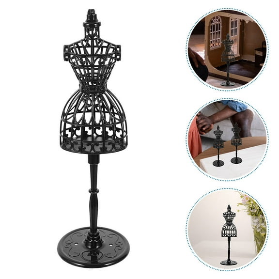Pretyzoom 8Pack Clothing Design Mannequin Black Plastic Clothes Display For Decoration