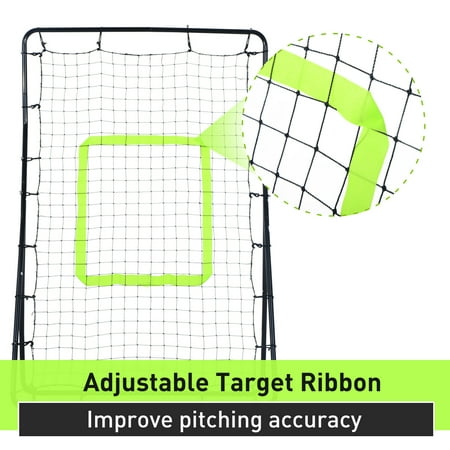 Multi-Sport Rebounder Net Pitching Throwing Trainer Adjustable Target ...