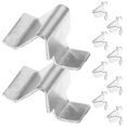 thumbnail image 2 of 10pcs Metal Cabinet Shelf Clips 8mm Iron Partition Boards Clips U Shaped Adjustable Shelf Brackets for Office Cabinets and Archive Shelves, 2 of 5