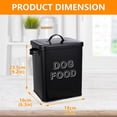 thumbnail image 3 of Brabtod Dog Food Storage Container Farmhouse Pet Food Storage Containers Measuring Cup, Perfect Vintage Canister Treats Tin for Kitchen Countertop, Shelf,Black, 3 of 6