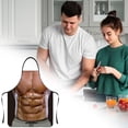 thumbnail image 2 of Muscle Man Creative Prank Stain Proof Apron Bib Kitchen Chores, 2 of 7