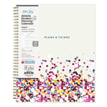 Blue Sky Undated Teacher Weekly Lesson Planner – 8.5 X 11, Academic Year, Flexible Cover, Wirebound