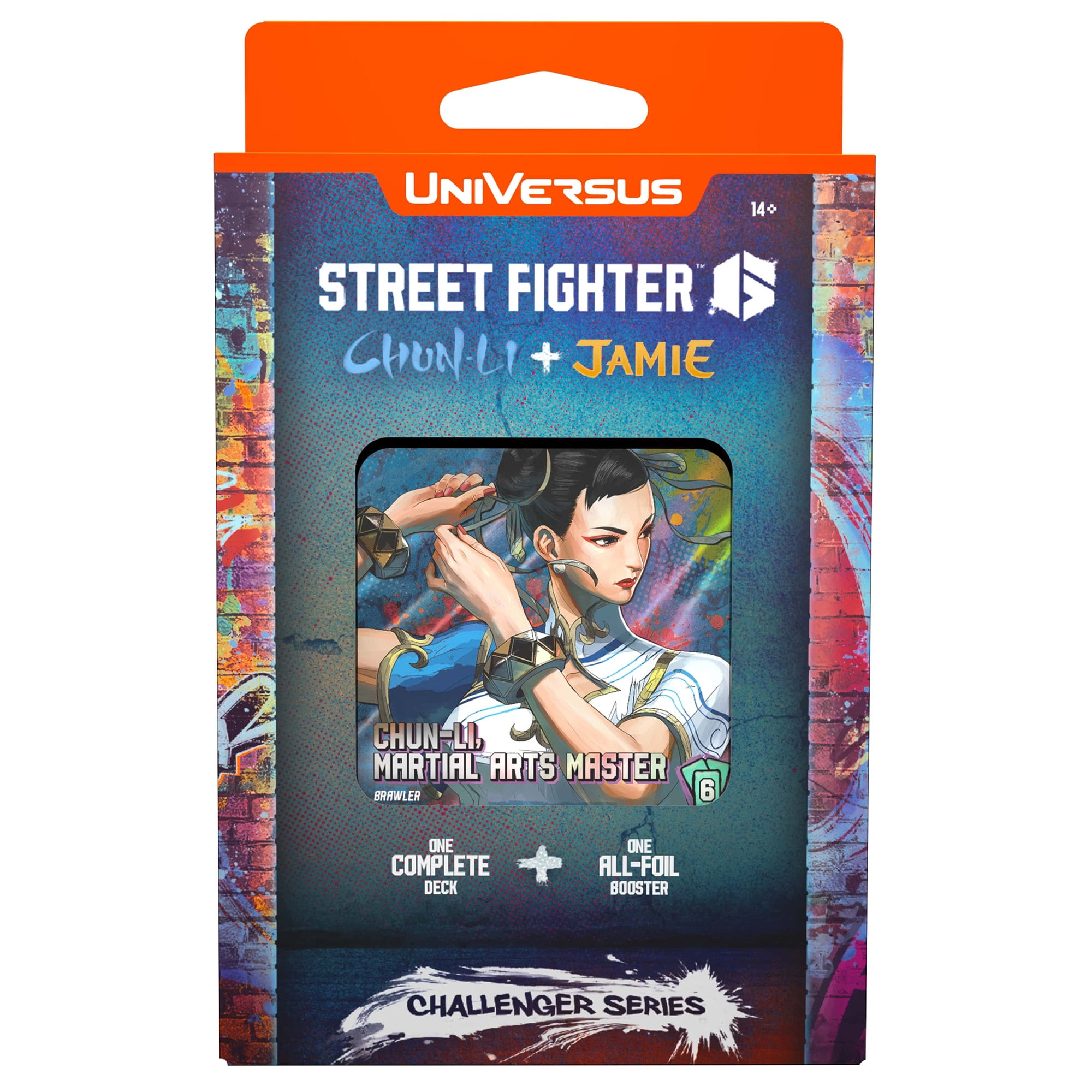 UniVersus: Street Fighter 6 Challenger Series - Chun-Li & Jamie - Deck Building Card Game, Ready to Play Character Deck, 6 Foil-Alt Art Booster Cards