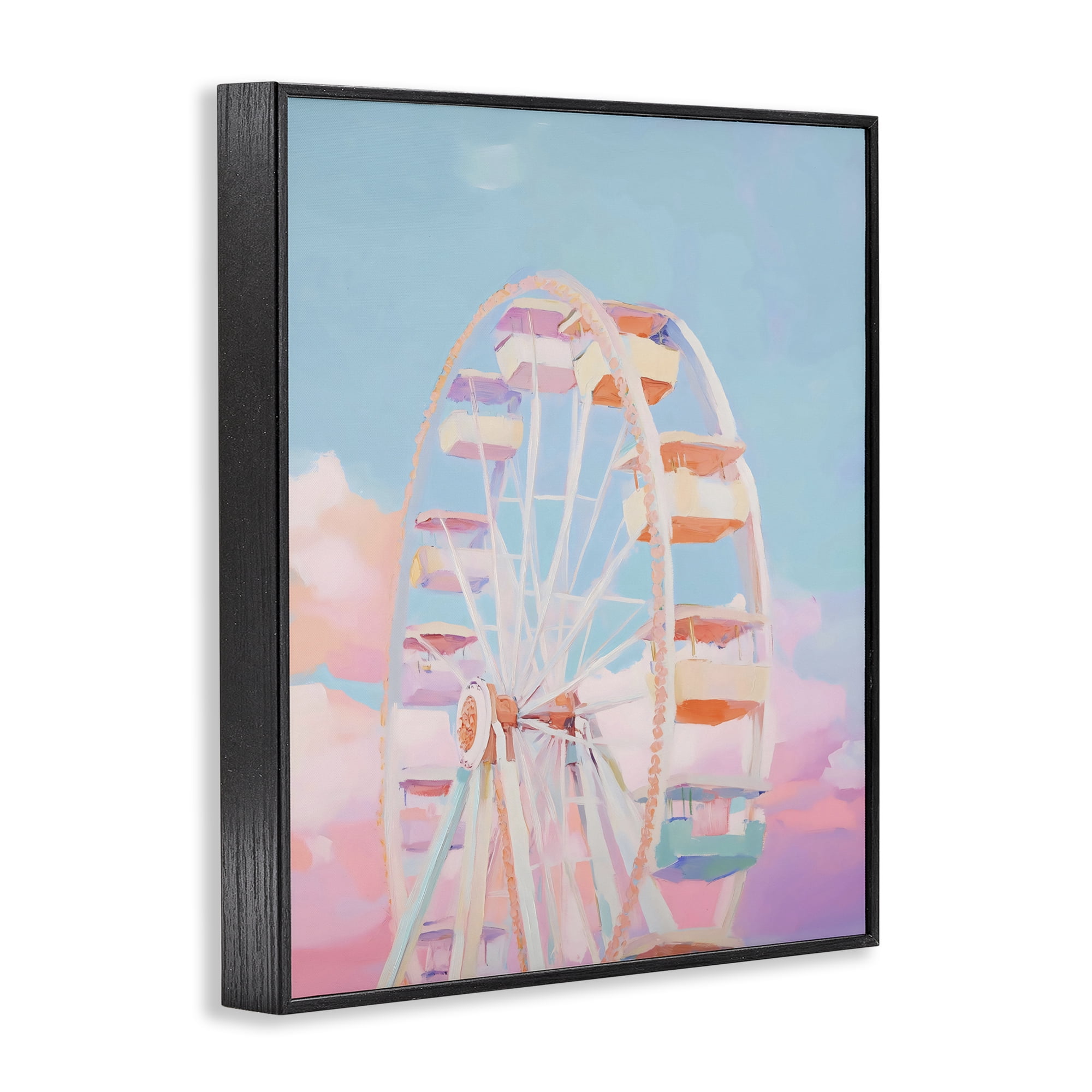 Stupell Industries Ferris Wheel & Cotton Candy Sky Black Framed Giclee Art, design by The Prints Vibe