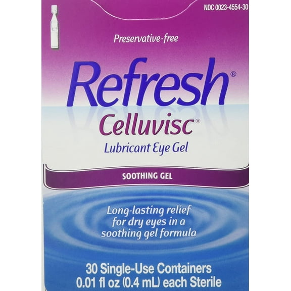 REFRESH CELLUVISC Lubricant Eye Gel Single-Use Containers 30 ea (Pack of 2), pack of 2 (752175) By Visit the Refresh Store