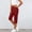 Wine, variant on Puntoco Women's Casual Capri Pants Slim Fit Stretchy Business Capris Dress Pants with Pockets for Work Lounge office White XL(XL)