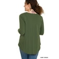 thumbnail image 4 of Zenana Plus Size Relaxed Fit Long Sleeve Round Neck & Hem Jersey Tee Shirt Top, 4 of 4