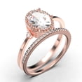 thumbnail image 3 of Beautiful Boho And hippie 1.85 Carat Oval Cut Diamond Moissanite Engagement Ring, Wedding Ring, One Matching Band in 925 Sterling Silver With 18k Rose Gold Plating Romanic Gift For Her, 3 of 4