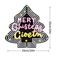thumbnail image 3 of Stylish Metal Hanging Christmas Tree Wind Spinner - Festive Design with White Outline Colorful Dots and ' Merry Christmas ' Text, 3 of 7