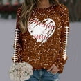 thumbnail image 5 of Womens Sequin Football Sweatshirts 2025 Game Day Long Sleeve Baseball Graphic Tops Fall Winter Casual Crew Neck Pullover Blouses, 5 of 5