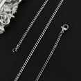 thumbnail image 4 of 10 pc Non-Tarnish 304 Stainless Steel Curb Chain Necklaces with Lobster Claw Clasp Stainless Steel color 23.62 inch(60cm), 4 of 4