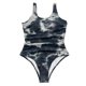 thumbnail image 4 of Traje de baño de una pieza para mujer, conjunto de bikini para mujer, bikini con estampado de verano, escote en V profundo, con aros, tirantes ajustables, traje de baño deportivo de nailon para mujer, 4 of 9