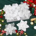 thumbnail image 1 of Flores navideñas artificiales Alupssuc Poinsettia de 6 pulgadas, 24 unidades, 1 of 7