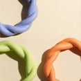 thumbnail image 5 of Oodles 2-Piece Durable Rubber Twisted Ring Dog Toy Variety pack, Blue and Yellow, One Size, 5 of 8