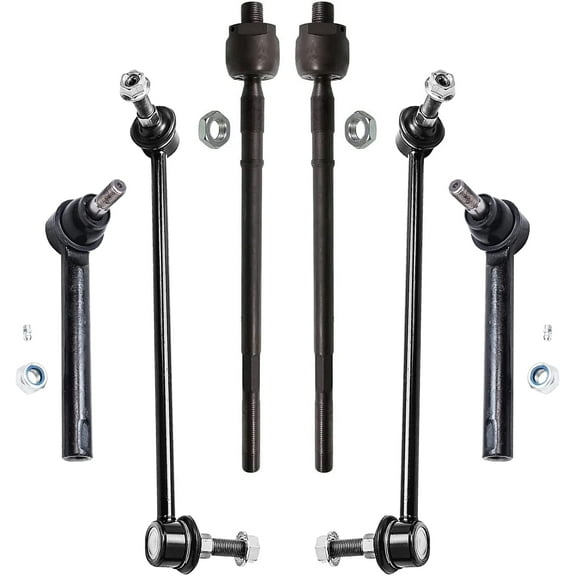 Detroit Axle - Front Inner & Outer Tie Rod Ends Sway Bars Replacement for 2003-2004 Nissan Murano