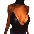 thumbnail image 4 of Aunavey Womens Sequin Tops Glitter Party Strappy Tank Sparkle Shimmer Camisole Vest Sequin Crop Tops, 4 of 7
