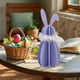 thumbnail image 5 of Decoración de conejito de Pascua Letrero de madera de conejito de Pascua Suministros para fiestas Escritorio creativo Púrpura, 5 of 7