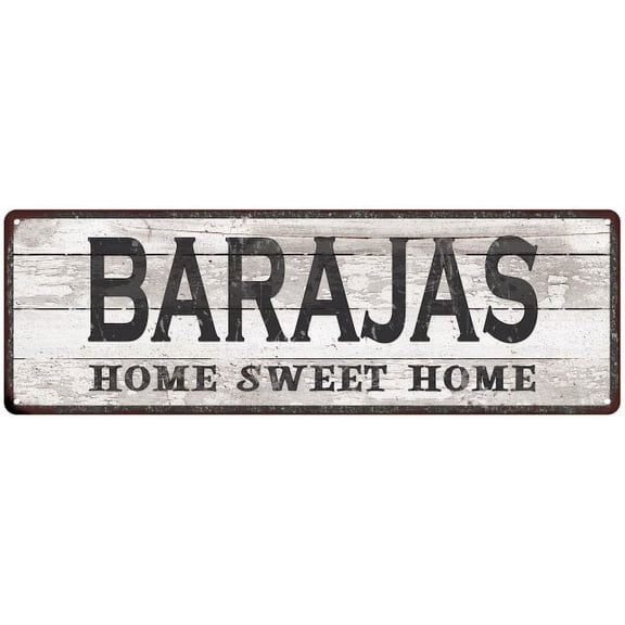 BARAJAS Home Sweet Home Country Look Gift 6x18 Metal Sig 206180045827