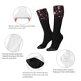 thumbnail image 3 of Fotbe Sparkling Pink Night Sky Calcetas Divertidas Estampadas para Hombre y Mujer, Calcetas de Algodón hasta la Rodilla para Caminar, Correr, Enfermería y Embarazo, 3 of 6