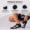 thumbnail image 5 of Mqamex Athletic Low Ankle Socks for Men Running with Arch Support, 6 Pairs Sizes 6-13, 5 of 7