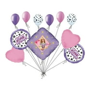 JECKAROONIE 11 pc Barbie with Puppy Paws Happy Birthday Balloon Bouquet Party Decoration