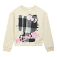 thumbnail image 3 of Hello Kitty Fleece Boxy Sweatshirt Crop Top and Jogger Pants Outfit Set Toddler to Big Kid, 3 of 5