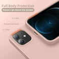 thumbnail image 6 of Silicone Case for iPhone 12 Pro and iPhone 12 -{Shock-Absorbent- Raised Edge Protection- Compatible with iPhone 12 Pro and iPhone 12 (6.1 inch} Rose Gold, 6 of 10