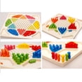 thumbnail image 3 of Abbracc Wooden Game Set Chinese Checkers Flying Chess Travel Set 2 in 1 Portable, 3 of 8