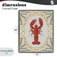 thumbnail image 4 of Stupell Industries Coastal Lobster with Gingham Kitchen Charm Black Framed Giclee Art, 11 x 14, by Vero Illustrates, 4 of 8