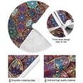 thumbnail image 2 of SKYSONIC Mandala Christmas Tree Skirt Home Decoration Large Round Christmas Tree Skirt for Holiday Party Home Christmas Day Ornaments 47.2 Inch, 2 of 6