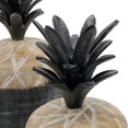 thumbnail image 4 of 14, 12, 11 Inch Lidded Jar, Pineapple Design, Gray Mango Wood, Set of 3- Saltoro Sherpi, 4 of 5