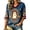 Blue(Halloween Pumpkin Ghost), variant on Hallween T Shirts for Women 3/4 Sleeve T Shirts for Women Loose Casual Pumpkin Ghost Blouses Holiday Novelty V Neck Fall Summer Tee Tops Coffee M