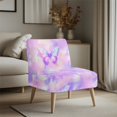 thumbnail image 3 of HELLHERO Pastel Butterfly Sky Elastic Bottom Armless Accent Chair Protector with Decorations, Comfortable Armless Chair Slipcover, 3 of 8