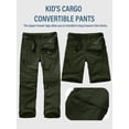 thumbnail image 4 of FEN AI Boys Pants Convertible Hiking Quick Dry Zip Off Pants Outdoor Climbing Casual Trouser Kids Youth Cargo Scout Pants 14-16 Years, 4 of 7