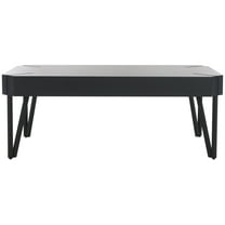 SAFAVIEH Liann Rustic Wood Coffee Table, Black Stripe/Black