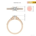 thumbnail image 5 of ANGARA Natural Princess-Cut Diamond Engagement Ring in 14K Rose Gold for Women (Size-5mm| Color-I-J| Clarity-I1-I2) | April Birthstone, Anniversary, Jewelry Gift for Women | Natural Diamond Ring, 5 of 9