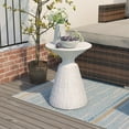 thumbnail image 6 of COSIEST Outdoor Side Table, Mushroom Shaped MgO Accent Table, Lightweight Patio End Table w Round Base, Top Plant Stand for Garden and Deck, Spotted White, 6 of 6