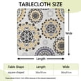 thumbnail image 2 of Boho Style Square Table Cover 36x36 Inch with Stretch Elastic Hem, Floral Design for Card Tables and Patio Settings, 2 of 6