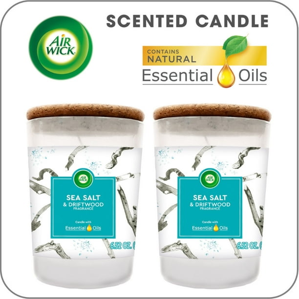 6 Pack Air Wick Scented Candles with Essential Oils, Aromatherapy
