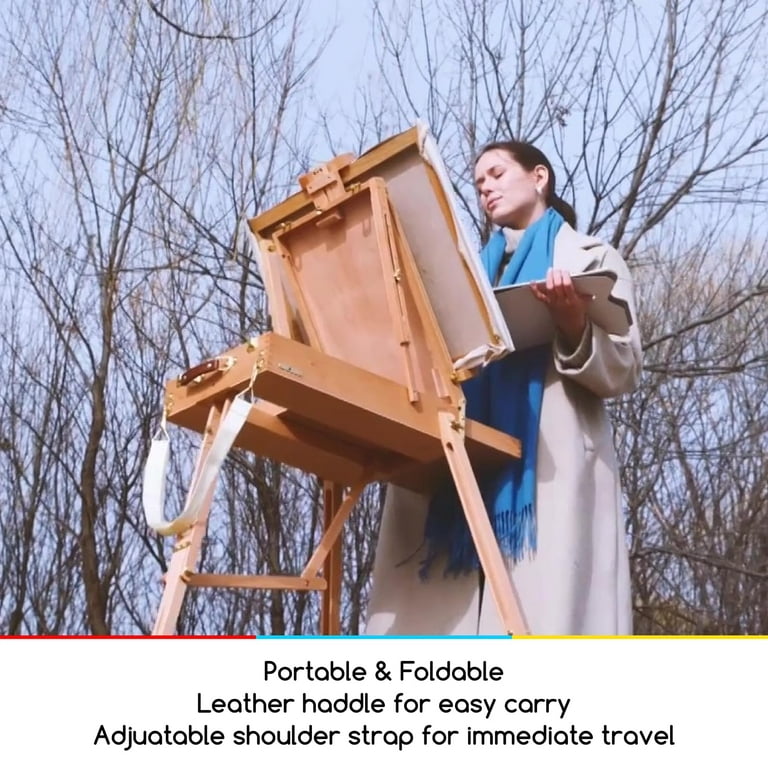 MEEDEN Plein Air Painting Easel with Aluminum Travel Tripod and
