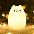 thumbnail image 1 of Lámpara de gato, luz nocturna GoLine Cute Kitty, regalos para mujeres, adolescentes, niñas, bebés, luces nocturnas para dormitorio de niños, lindas luces nocturnas de silicona con gatito navideño para, 1 of 3