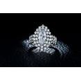 thumbnail image 3 of HeartsAndYou 2ct Marquise Cut Moissanite Engagement Ring for Women 18k White Gold over Silver Double Halo, 3 of 7