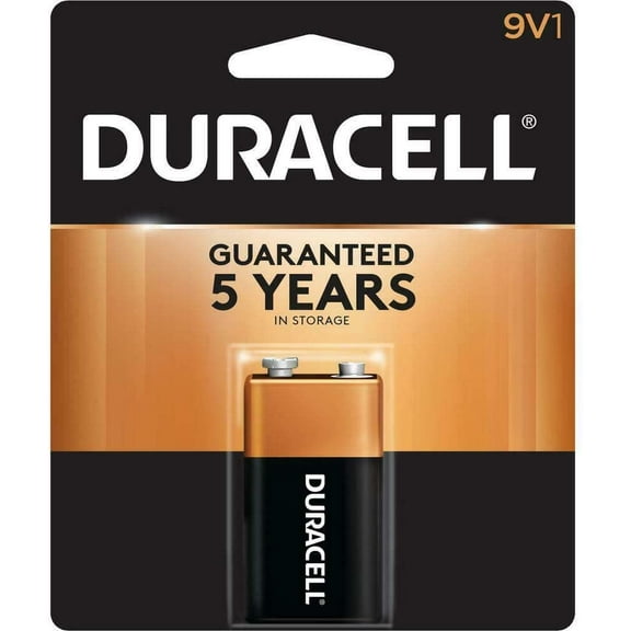 Duracell Coppertop 9V Alkaline Battery 1 Each (Pack of 10)