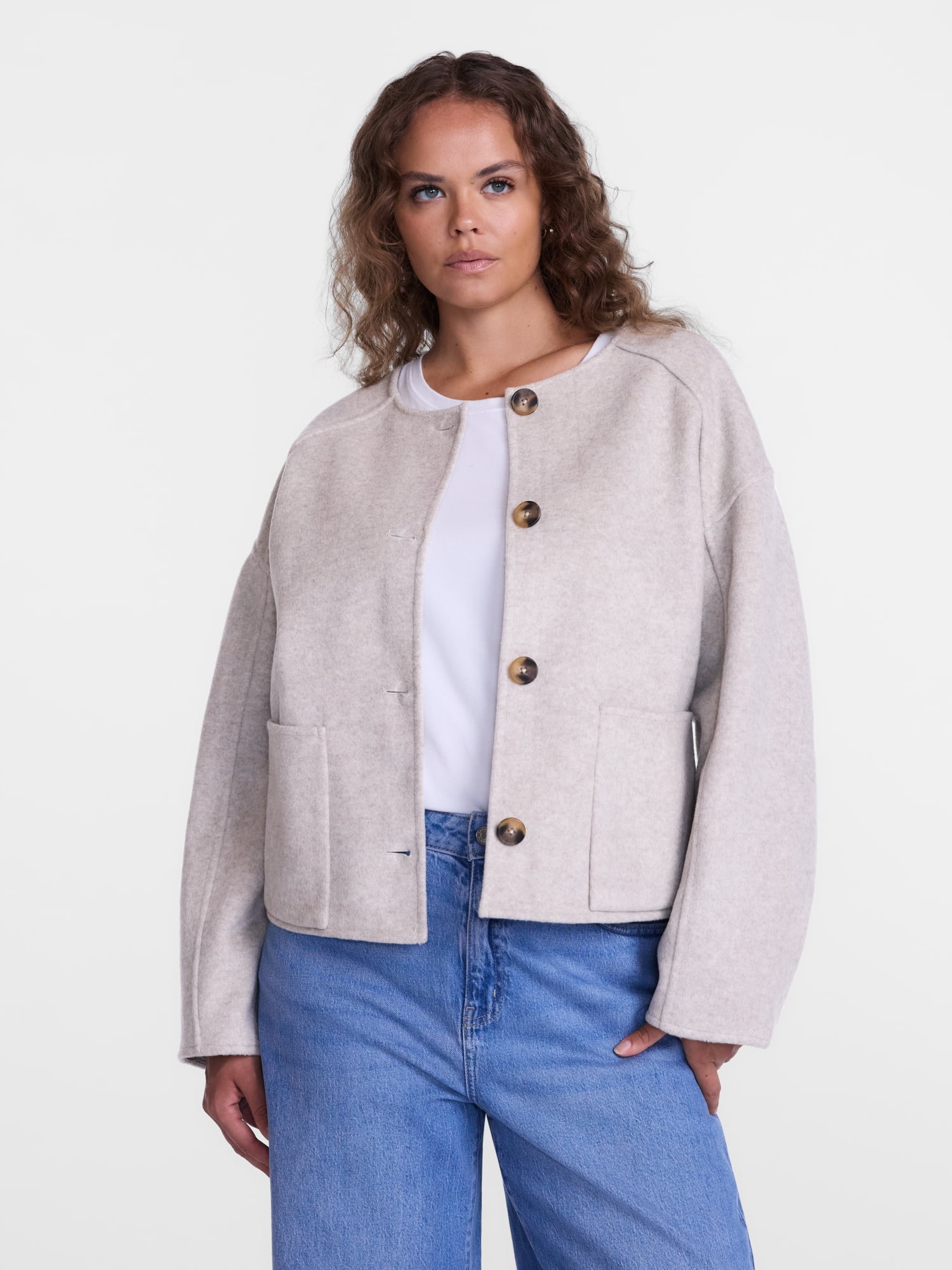 Scenario Women's Double Faced Faux Wool Jacket, Sizes XS-XXXL