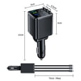 thumbnail image 3 of 7-in-1 Retractable Car Charger with USB Type C Cable - Fast Phone Charger, 3 of 8